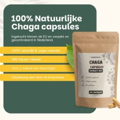 Cupplement 20% korting | Chaga Extract Capsules 400mg Outlet