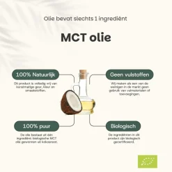 Cupplement 10% korting | Combideal MCT C8 Olie Biologisch Best
