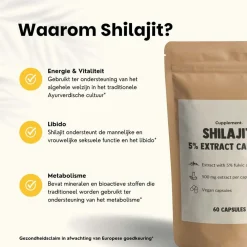 Cupplement 10% korting | Combideal Shilajit Extract (5%) Capsules 500 mg Hot