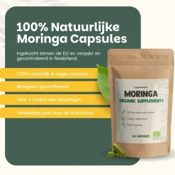 Cupplement 20% korting | Moringa Capsules 500 mg Biologisch Outlet