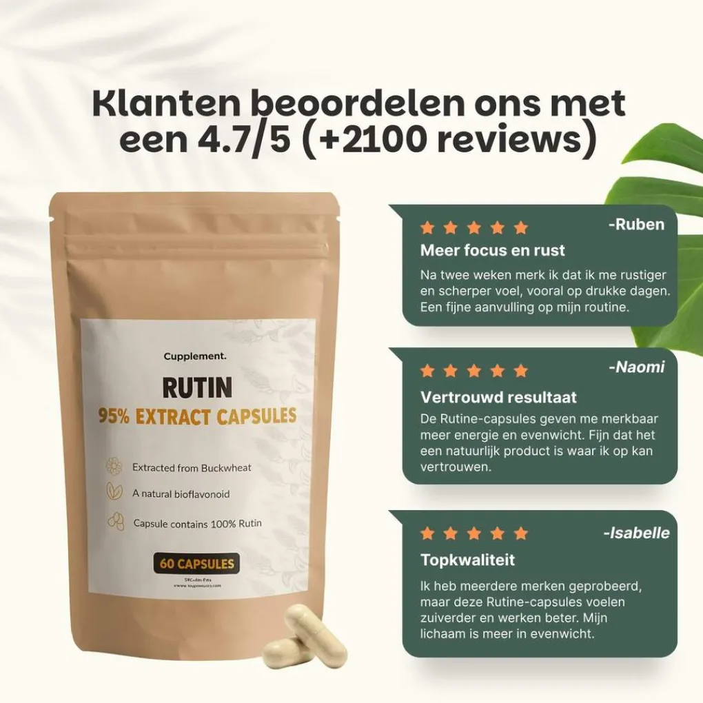 Cupplement 20% korting | Rutine Capsules 500 mg Sale