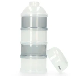 Alecto BF-4 - Melkpoedertoren, 4 grote stapelbare bakjes , verdeeltuit, wit/grijs New