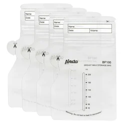 Alecto BF100 - Moedermelk bewaarzakjes 220 ml, 100 stuks Outlet