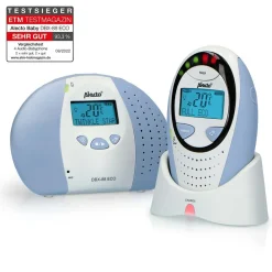 Alecto DBX-88 ECO - Full Eco DECT babyfoon met display, wit/blauw Best