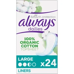 Always Dailies Cotton Large Inlegkruisjes Hot
