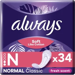 Always Dailies Soft Like Cotton Normal Fresh Inlegkruisjes