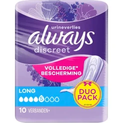 Always Discreet Long Verband+ voor Urineverlies en Incontinentie Hot