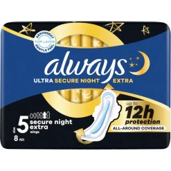 Always Ultra Secure Night Extra Maandverband New