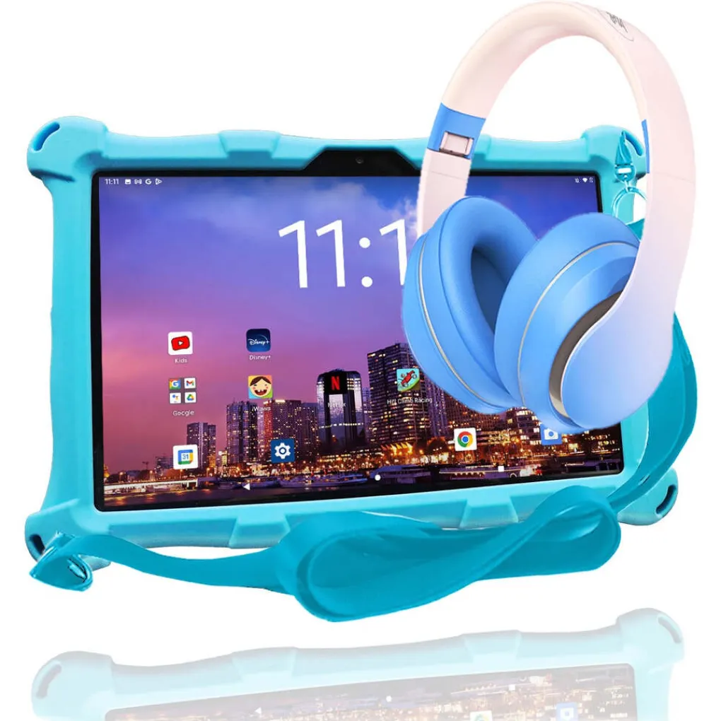 AngelTech Kinderpakket PRO II - Kindertablet + Kinderkoptelefoon Discount