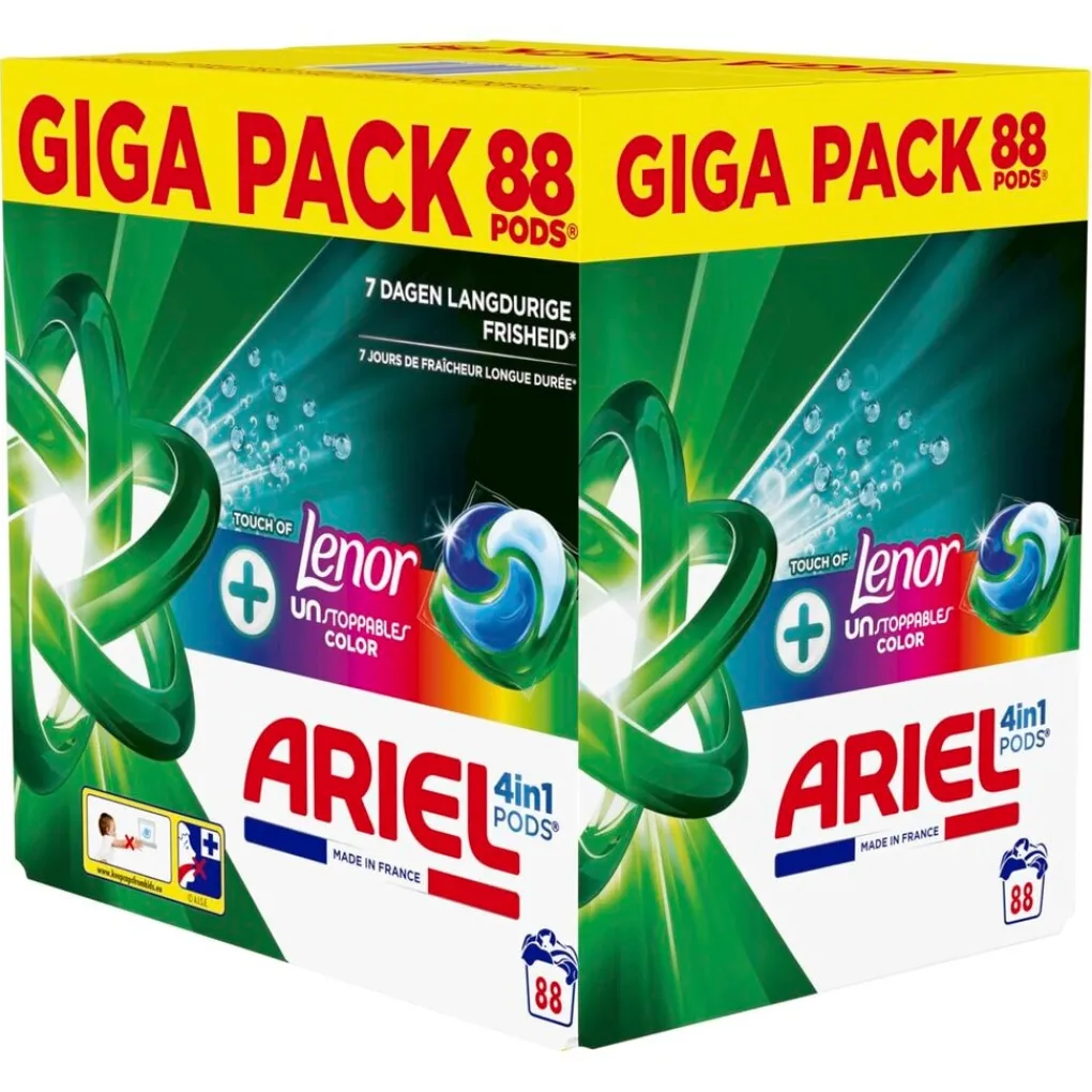 Ariel +Touch of Lenor Unstoppables Color 4-in-1 Wasmiddelpods