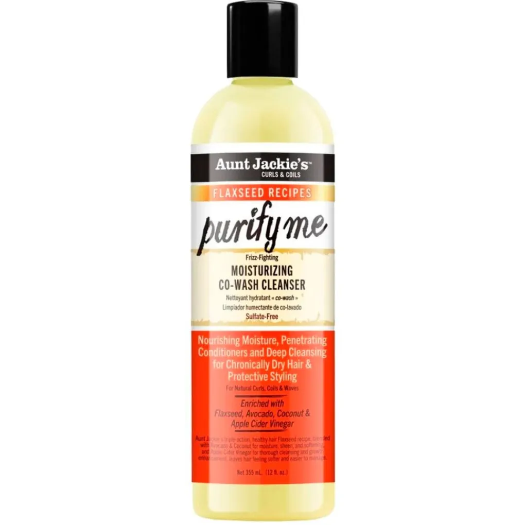 Aunt Jackie's Curls & Coils Flaxseed Recipes Purify Me Moisturizing Co-Wash Cleanser Discount