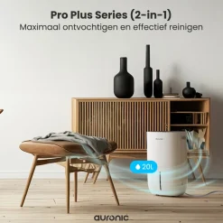 Auronic Luchtontvochtiger en Luchtreiniger 20L per dag Outlet
