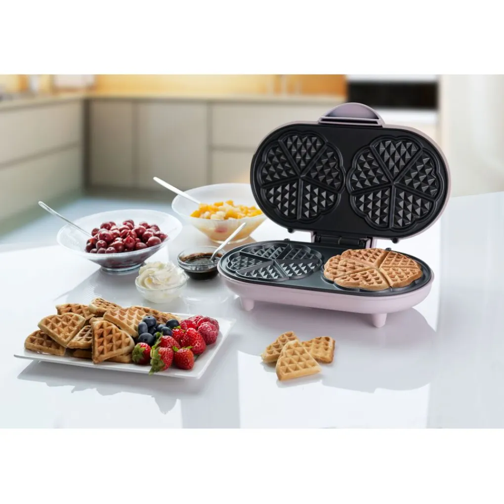 Bestron Wafelijzer ADWM1000P Roze Discount