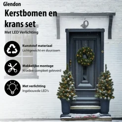 Black Box Trees Kunstkerstboomjes en krans set Discount