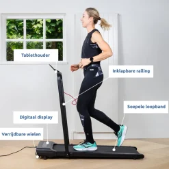 Blumill Loopband Inklapbaar Inc. Tablethouder en Fitness App Sale