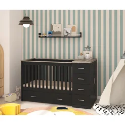 Born Lucky Combi Ledikant Memphis Eiken Met Matras New