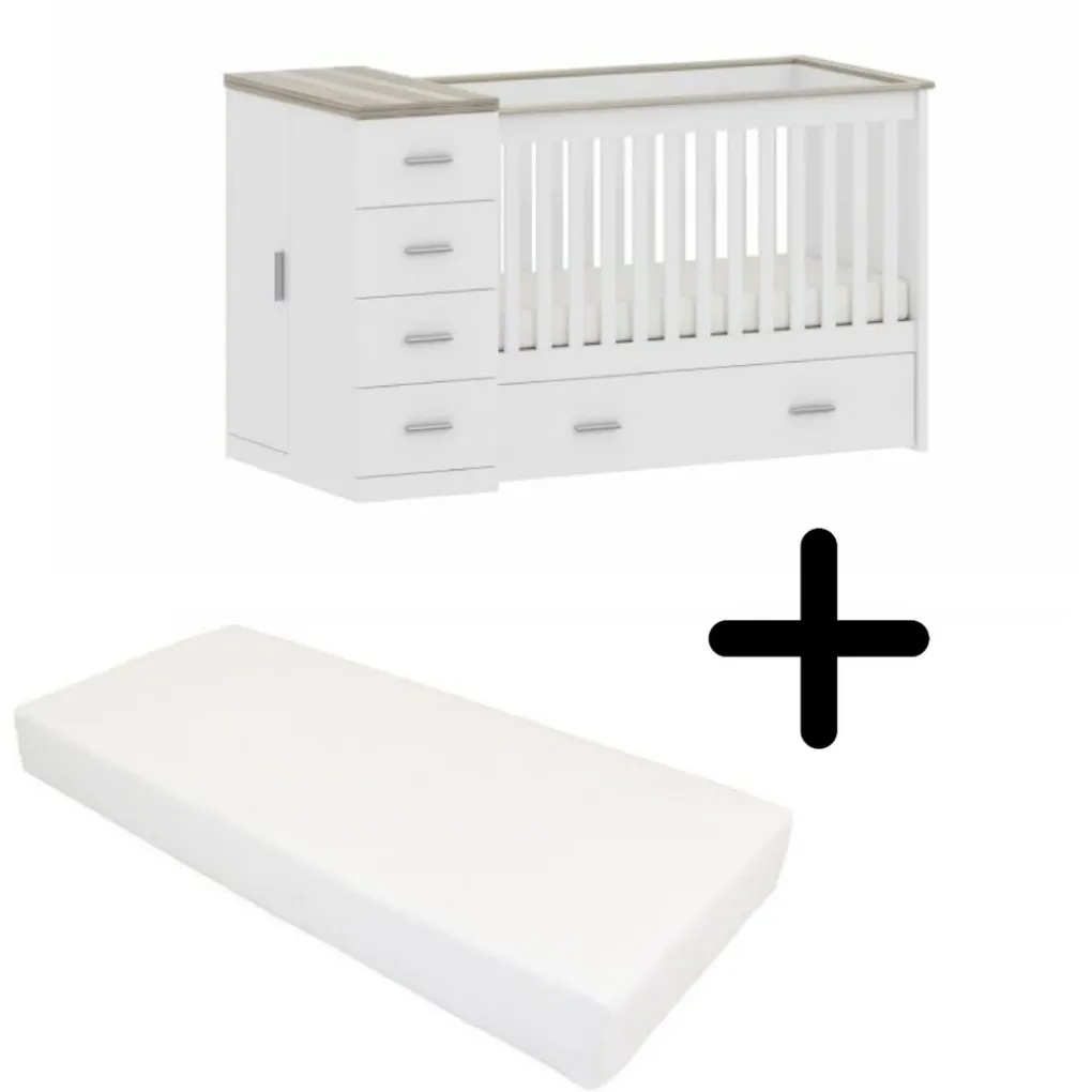 Born Lucky Combi Ledikant Memphis Met Matras Outlet