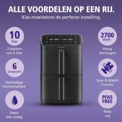 Brabantia Dubbele Airfryer XXL BBEK1240 Best