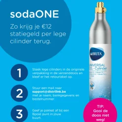 BRITA CO2 Cilinder Gascilinder voor Bruiswatertoestel 2 Stuks Multipack Clearance