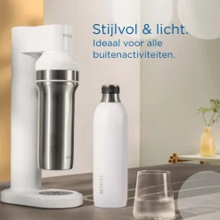 BRITA SodaTRIO RVS Grote Fles Wit Single Unit Clearance