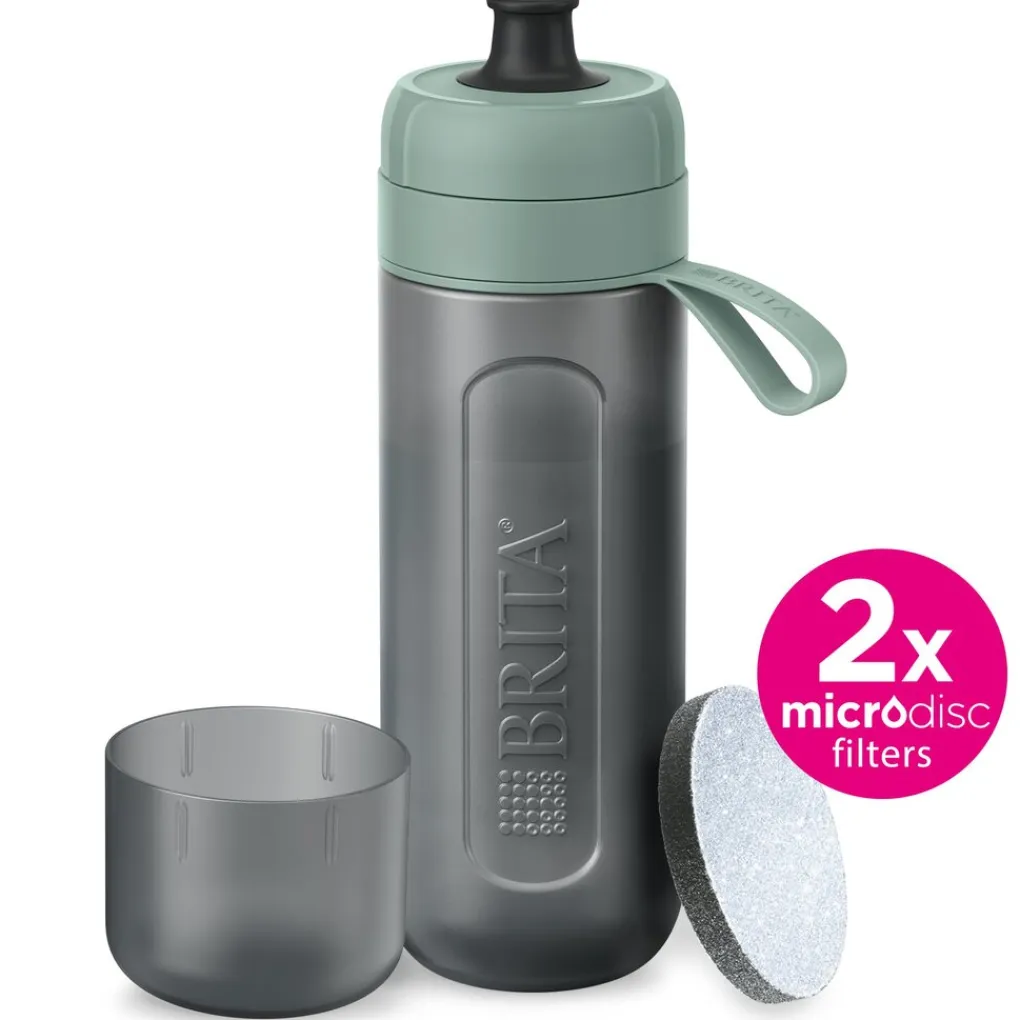 BRITA Waterfilterfles Active 0.6L Donkergroen inclusief 2 MicroDisc Single Unit Hot