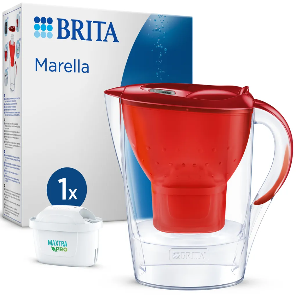 BRITA Waterfilterkan Marella Cool 2.4L Rood incl. 1 MAXTRA PRO Best