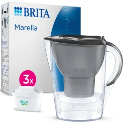 BRITA Waterfilterkan Marella Cool 2.4L Grijs incl. 3 MAXTRA PRO waterfilterpatroon New