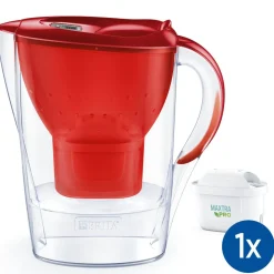 BRITA Waterfilterkan Marella Cool 2.4L Rood incl. 1 MAXTRA PRO ALL-IN-1 Waterfilterpatroon