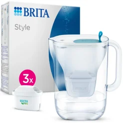 BRITA Waterfilterkan Style Cool 2.4L Blauw inclusief 3 MAXTRA PRO waterfilterpatroon Outlet