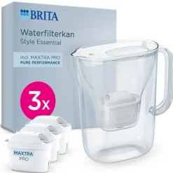 BRITA waterfilterkan Style Essential Wit (2,4L) incl. 3x MAXTRA PRO Pure Performance Discount