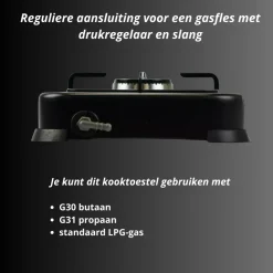 Brock Electronics draagbaar 1 pits gasfornuis camping kookstel Outlet