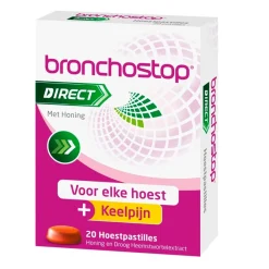 Bronchostop Direct Hoestpastilles met Honing New