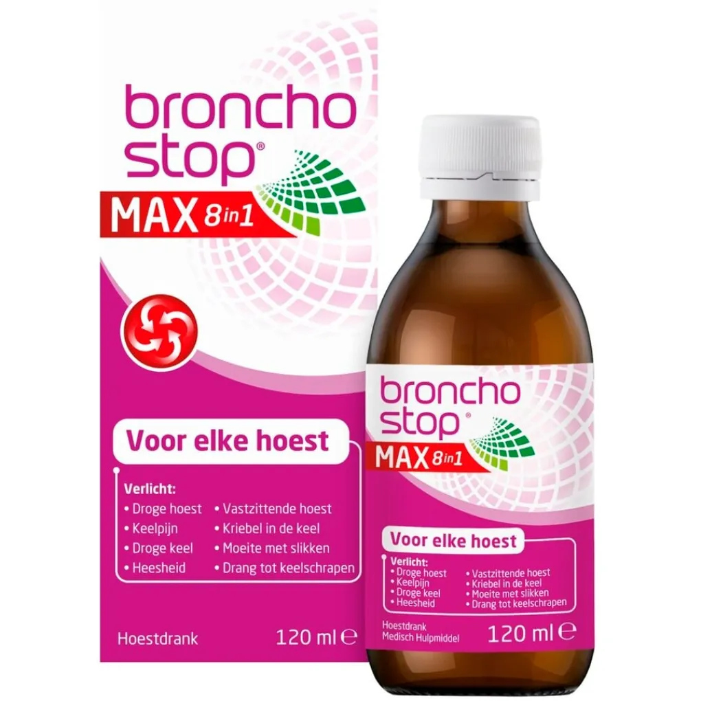 Bronchostop Max 8-in-1 Hoestdrank Hot