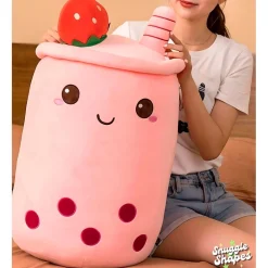 Overig Bubble Tea Pink Snuggle Shape Knuffel Online