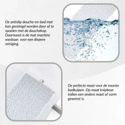 Buxibo Antislip Douchemat Badmat met Zuignappen voor Bad Douche Badkamer Best