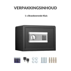 Buxibo Brandwerende Kluis Brandkast Met Digitaal Codeslot en Sleutel Outlet