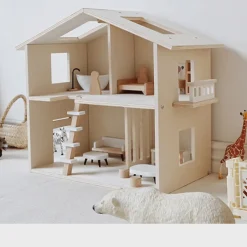 Buxibo Houten Poppenhuis Kinderhuis met Meubels Outlet
