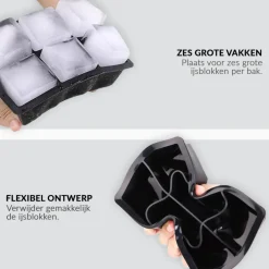 Buxibo Luxe IJsblokvormen Set van 4 Ice Cube Tray