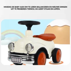 Buxibo Retro Loopauto Loopwagen voor Jongens & Meisjes New