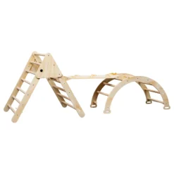 Buxibo XXL Klimrek Opvouwbare Driehoek + Klimboog met Kussen + Helling met Glijbaan Online