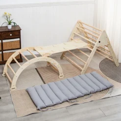 Buxibo XXL Klimrek Opvouwbare Driehoek + Klimboog met Kussen + Helling met Glijbaan Online