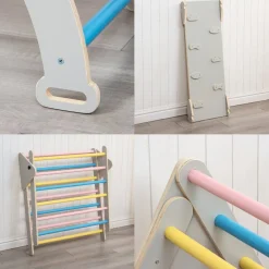 Buxibo XXL Klimrek Opvouwbare Driehoek Klimboog Helling met Glijbaan Montessori Online