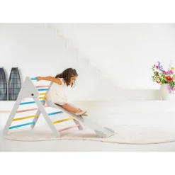 Buxibo XXL Klimrek Opvouwbare Driehoek Klimboog Helling met Glijbaan Montessori Online