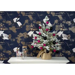 Cambridge flocked verlichte tafelkerstboom Sale