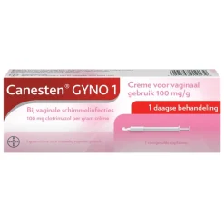 Canesten Gyno 1-Daagse Behandeling Crème bij Vaginale Schimmelinfecties New