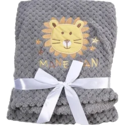 Cangaroo Grijs Freya Leeuw 75 x 105 cm Wiegdeken Discount