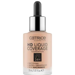 Catrice HD 020 Rose Beige Liquid Coverage Foundation New