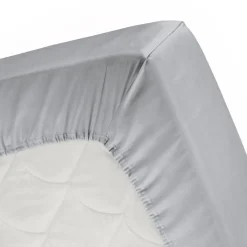 Cinderella Topper Hoeslaken Basic Katoen - light grey 180x220cm Clearance