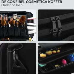 Confibel Cosmetica Koffer Make-up Koffer met verstelbare vakken Clearance
