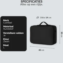 Confibel Cosmetica Koffer Make-up Koffer met verstelbare vakken Clearance